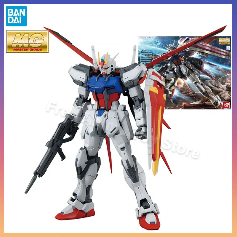 

Bandai Original Genuine Gundam Figures MG 1/100 Aile Strike Gundam Anime Action Figure Assembly Model Toys for Children Ornament
