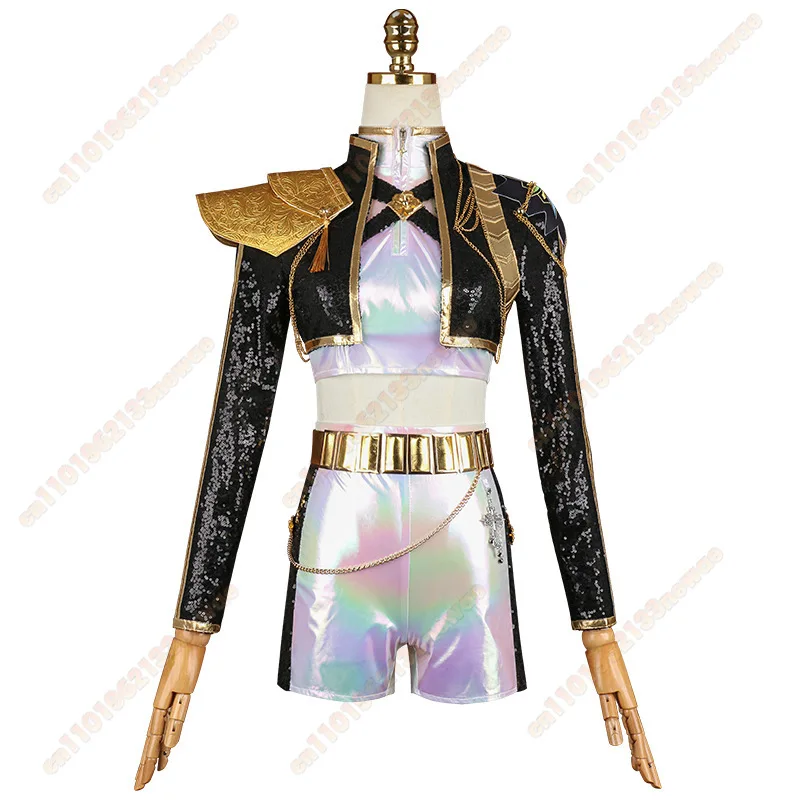 Rumi/Mira/Zoey Cosplay Kostüm - Schwarz-Gold, Polyester, In Verschiedenen Größen