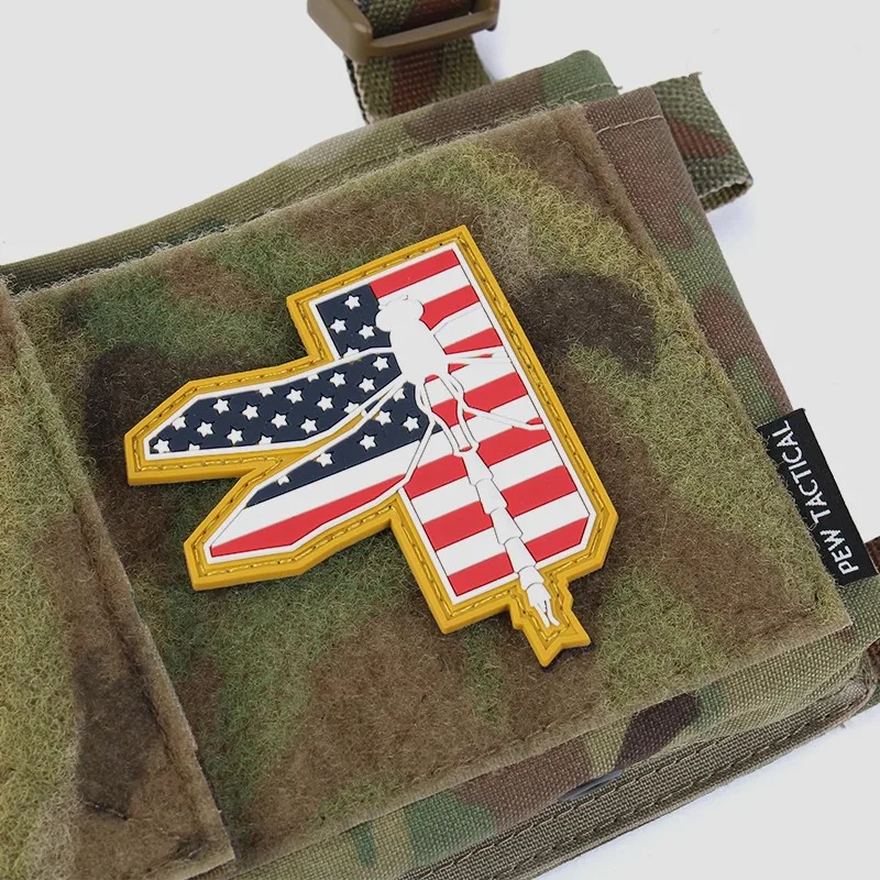 

Dragonfly LOGO PVC Patches Flag Strip Tactical Armband Soviet Union Beaver Badge For Clothing Backpack Vest Applique Stickers