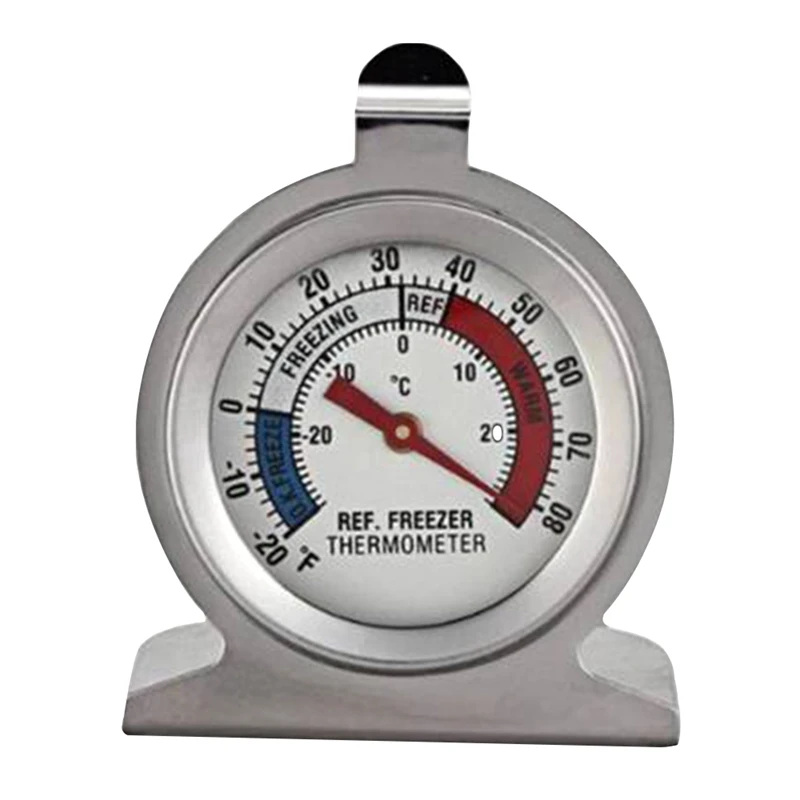 

Термометр для холодильника морозильной камеры из нержавеющей стали с циферблатом TypeType инструмент для измерения температуры холодильника-30-30 градусов