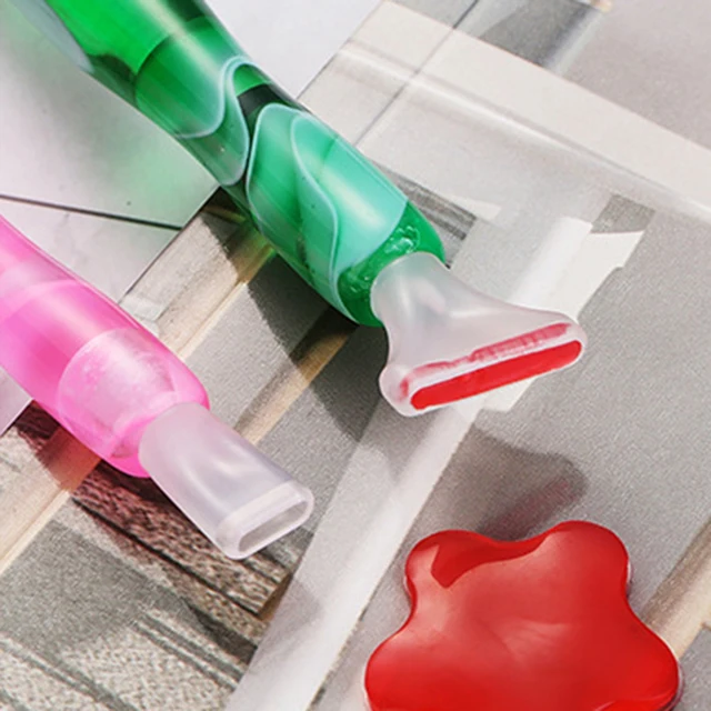 Stylo de peinture diamant 5D, perceuses à pointe en cristal, outils faits à la main avec têtes de forage à pointe métallique, accessoires de pointe de stylo multi-placer 3