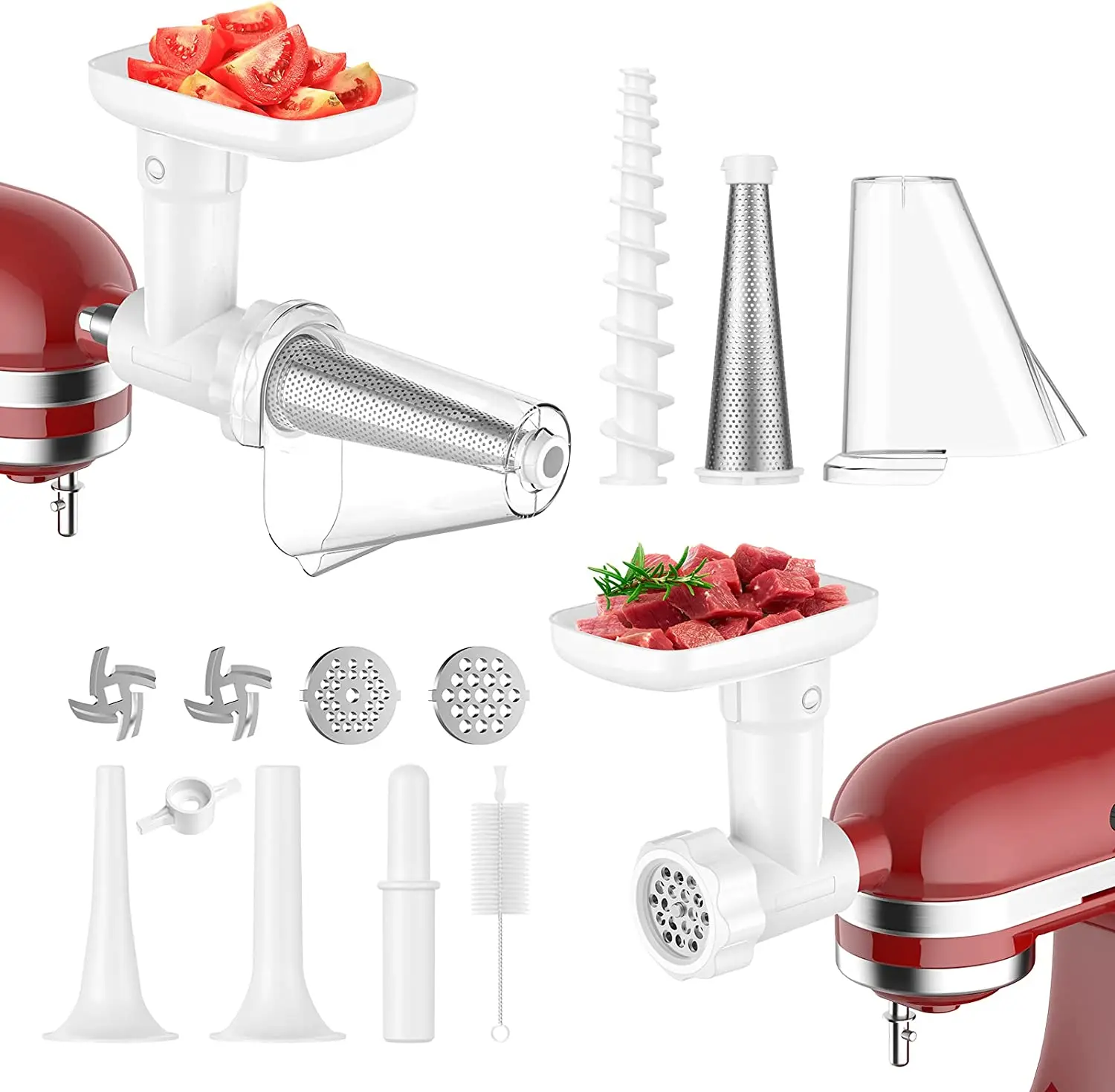 Dishwasher safe Fruit and Vegetable Attachment Strainer Set with