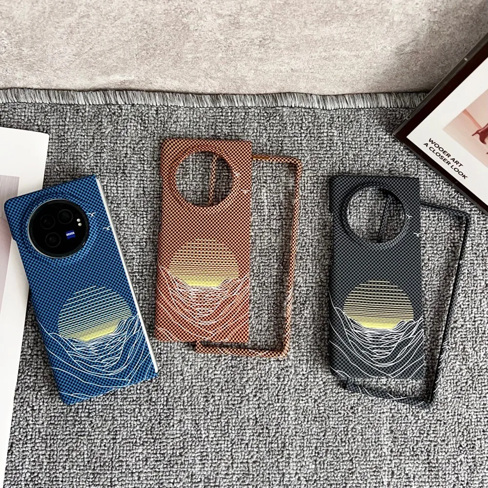 Carbon Fiber Moon Protective Back Cover Case