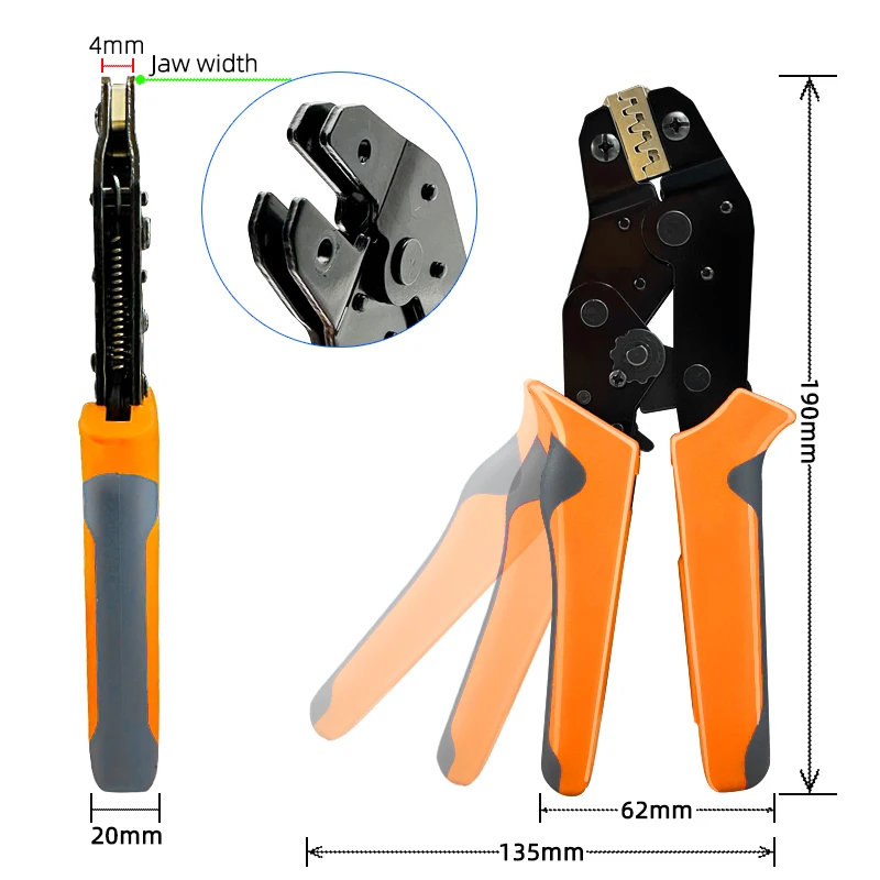 Dupont terminal crimping pliers, interchangeable crimping tools, insulated terminal SN-58B ratchet PH2.0XH2.5JST2.5VH3.96 2