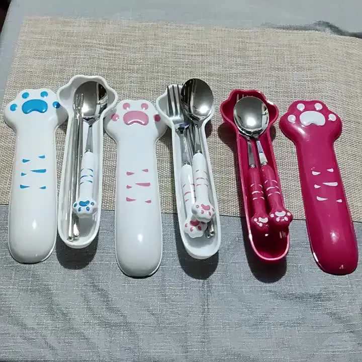 4 Poggia Bacchette Simpatici Gatto In Lega Di Zinco E Acciaio Inox: Porta Bacchette, Forchetta E Coltello Multiuso. Decorazione Da Tavolo Originale E Regalo Per Amanti Dei Gatti - 2