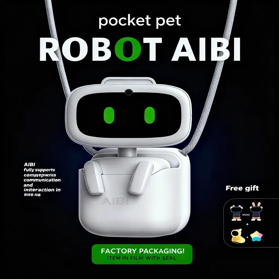AIBI Ai Pocket Robot | AI Pet,Bluetooth Wifi Connect,Rotating