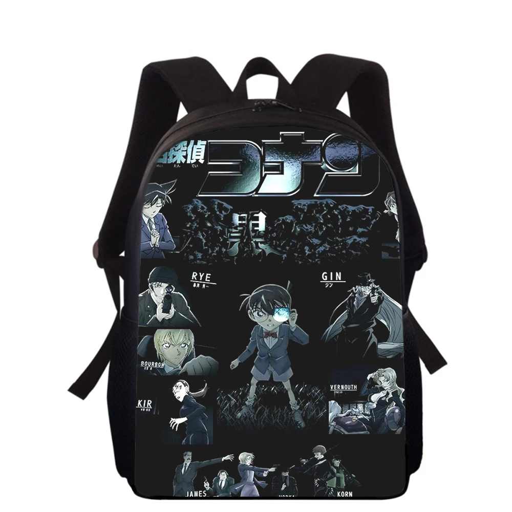 Detective Conan Anime 15” 3D Print Kids Backpack Primary School Bags for Boys Girls Back Pack Students School Book Bags 3