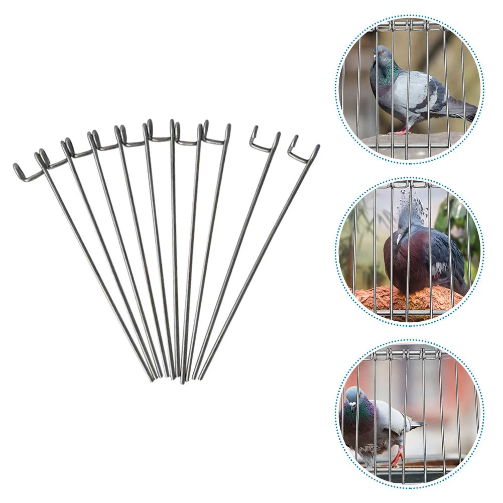

10 Pcs Iron Railings Pigeon Cage Hitting The Door Bar Where Stainless Steel Rods for