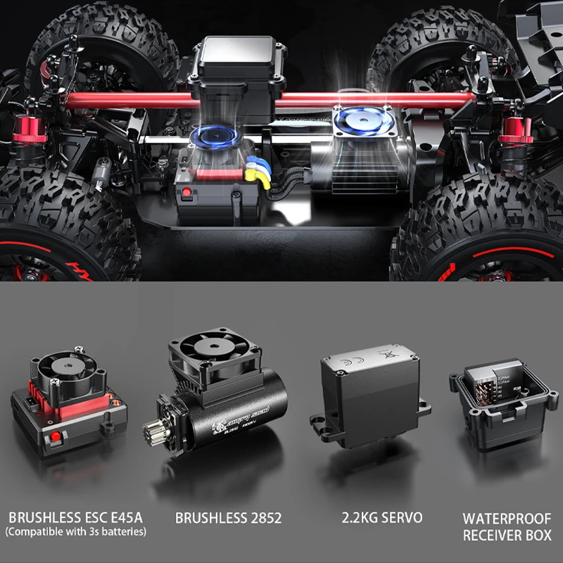 HYPER GO 75km/h MJX 14209 14210 V2.0 1/14 RC Car Brushless 2.4G Remote Control 4WD Off-road Racing RC Truck Electric Hobby Toy 4