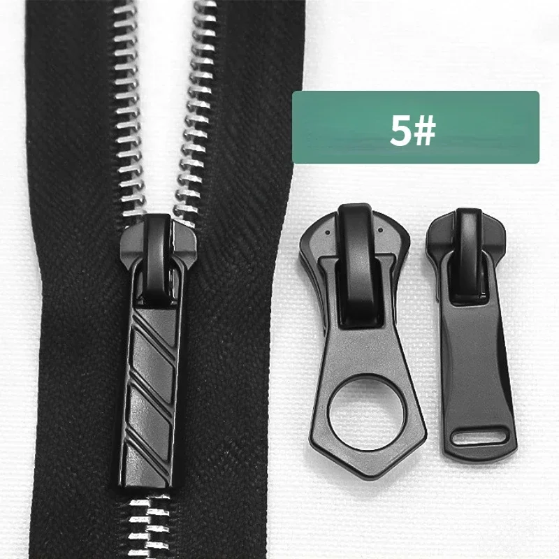 Zipper Sliders 5PCS 5# Auto Lock Alloy for Metal/Nylon/Resin Teeth Zippers DIY Sewing