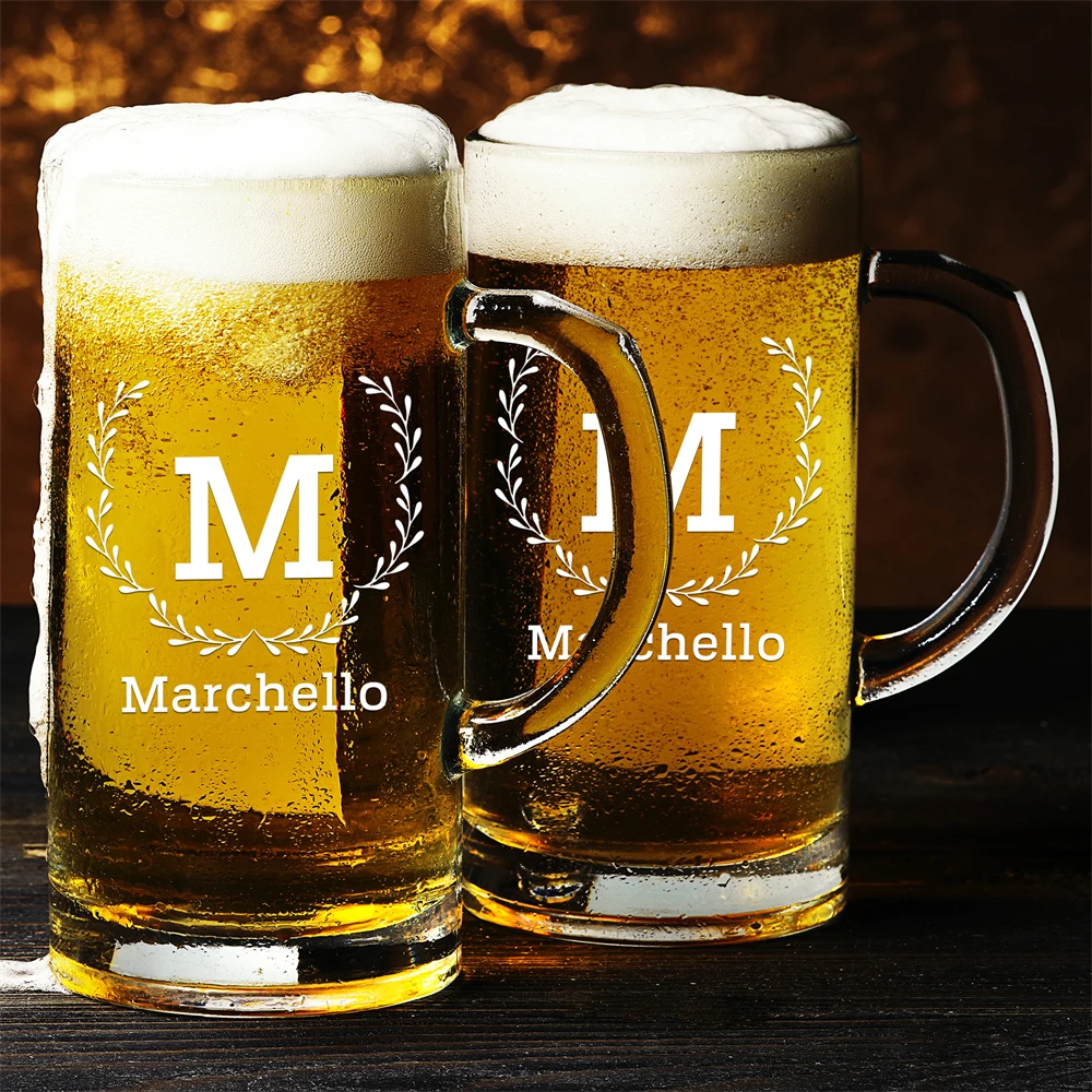 Personalized Gifts For Men Engraved Glass Beer Mug Beer Gifts Father's Day Birthday Present Him Dad Brother,glass cup