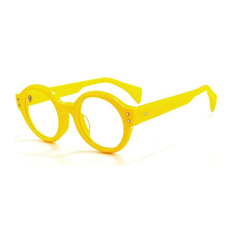 Hochwertige Runde Cetate Bunte Brillengestell Männer Frauen Großes Gesicht Abnehmen Mode Optische Brillen HL56037 – Detail 10