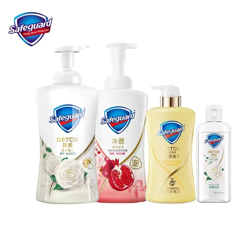 1pc Safeguard Bath Gel Rich Foam With Red Pomegranate Extract Body Wash Camellia Chamomile Cleaning Body Wash Foam 95/360/400ml