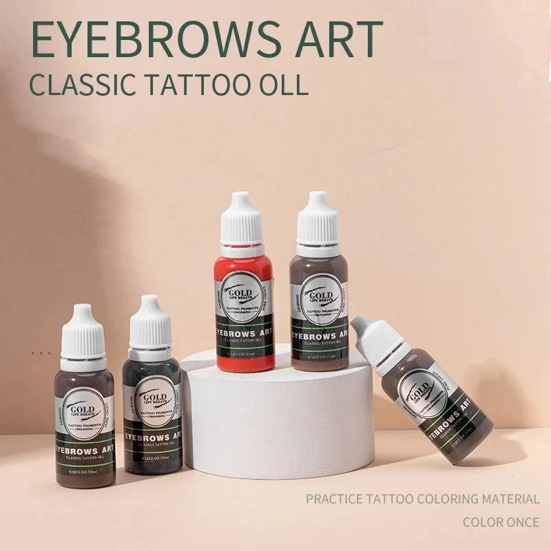 15ml Tattoo Pigment Microblading Practice Ink Set for Achieving Long-Lasting Natural-Looking Eyebrows Eyes and Lips 1pcs tattoo ink tattoo ink pigment tattoo ink kit