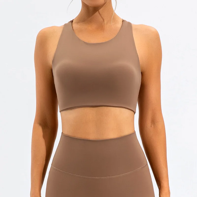 INS beauty back sports underwear busters women's shockproof yoga bra gathered running high-intensity exercise fitness vest