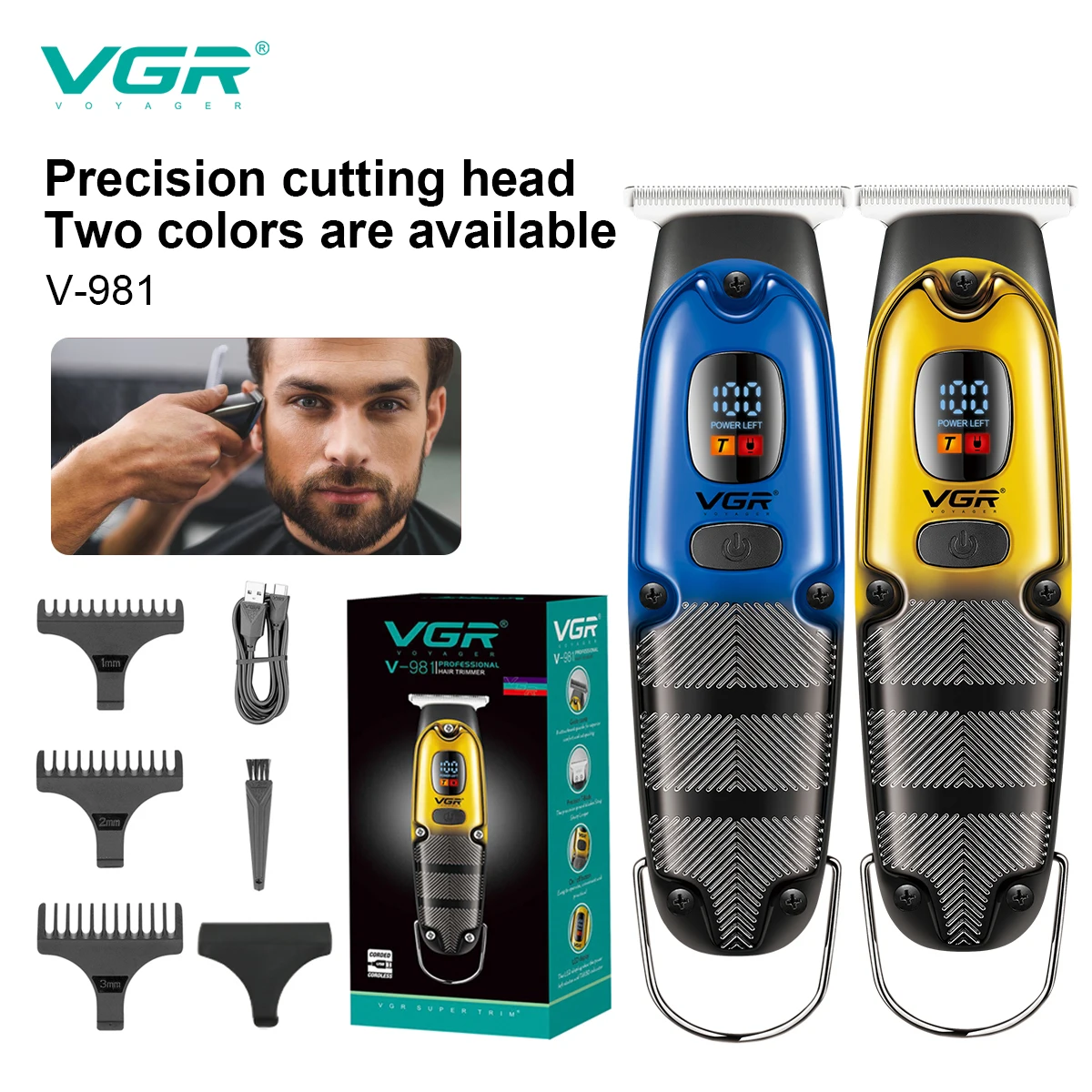 VGR الإسكان المعدني اللاسلكي الشعر المتقلب مقص الش...