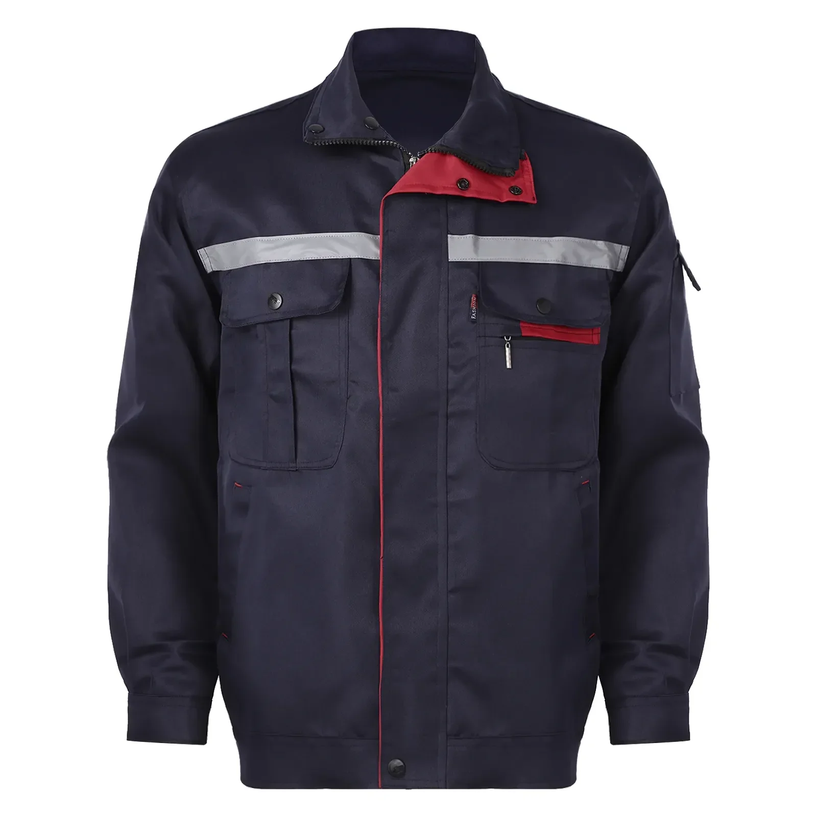 

Work Mechanic Work Top Uniform Worker Stripe Auto Long Womens Sleeve Mens Wear Reflective Workshop Jacket for Repairman Factory
