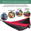 Portable Hammocks Nylon Color Parachute Fabric Single and Double Size Outdoor Camping Hiking Garden Hammock 4