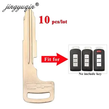 Keyforkess 10 pz Smart Keyless Entry Remote Insert chiave di emergenza per Mitsubishi Lancer Outlander ASX Eclipse Galant lama non tagliata