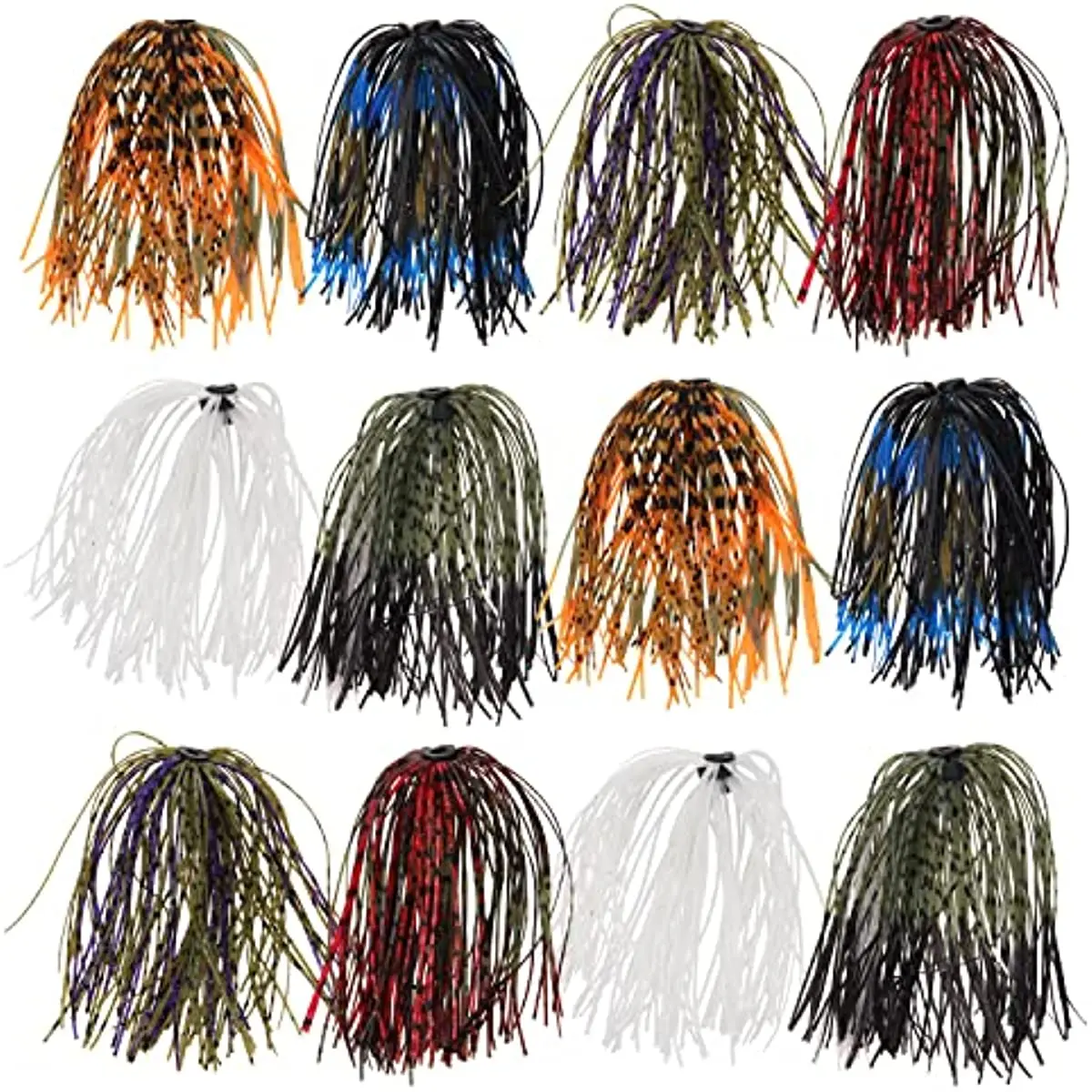 24/48/60Pcs Spinnerbait Skirts Jig Bait Bass lure Silicone Skirts DIY Spinner  Bait Buzzbaits Jig Fishing lure Accessories - AliExpress