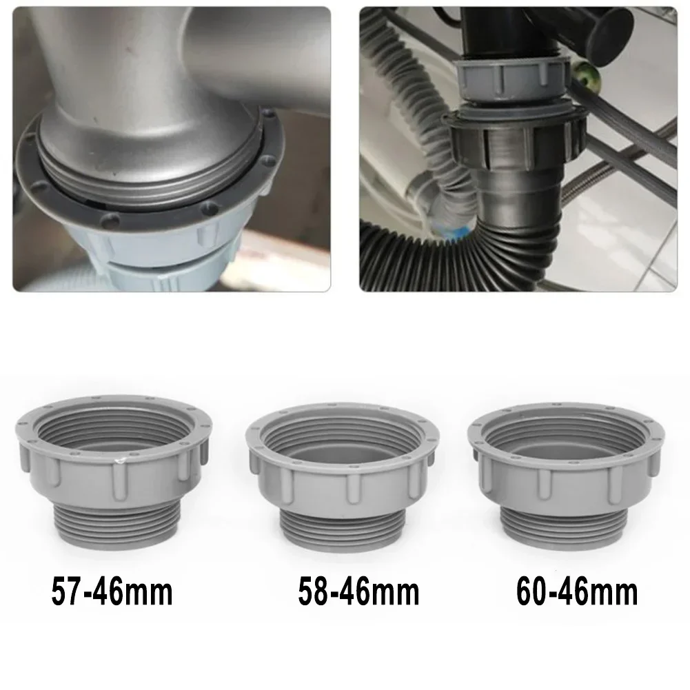 Kitchen Silk Dish Basin Adapter Reducer Drain Pipe Joint Fitting Thread Hose Connector Adapter Connecting Pipe Bath Accessories sink drain pipe