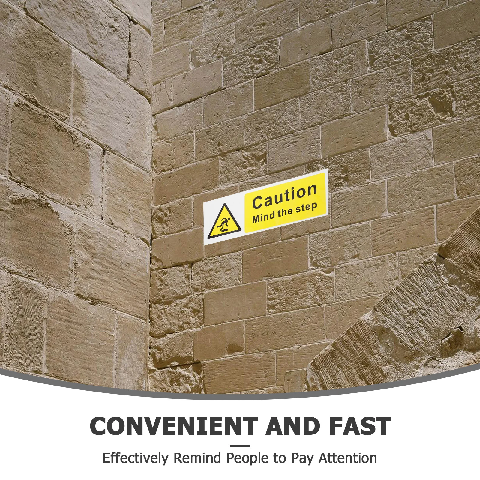 Mind The Step Self Adhesive Safety Signs Warning Stickers Caution Floor Decals Traffic Protection Roadway Safety
