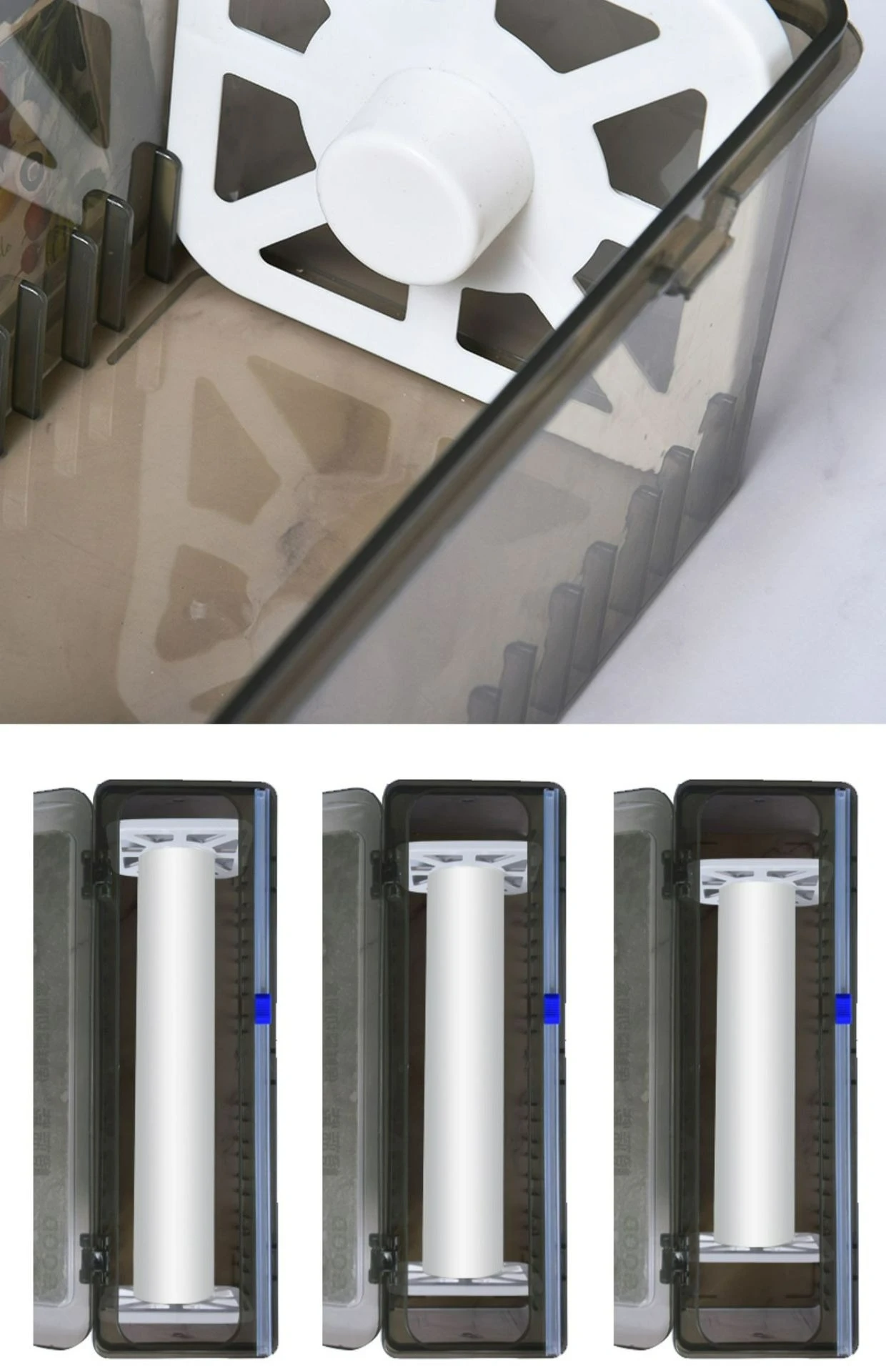 Food Cling Film Dispenser Large Roll Box Packaging Cling Film Cutter Aluminium Foil Sliding Stretch Cutter Kitchen Tools, cling wrap dispenser, food film dispenser, plastic wrap cutter, cling film cutter, kitchen wrap dispenser, plastic wrap dispenser