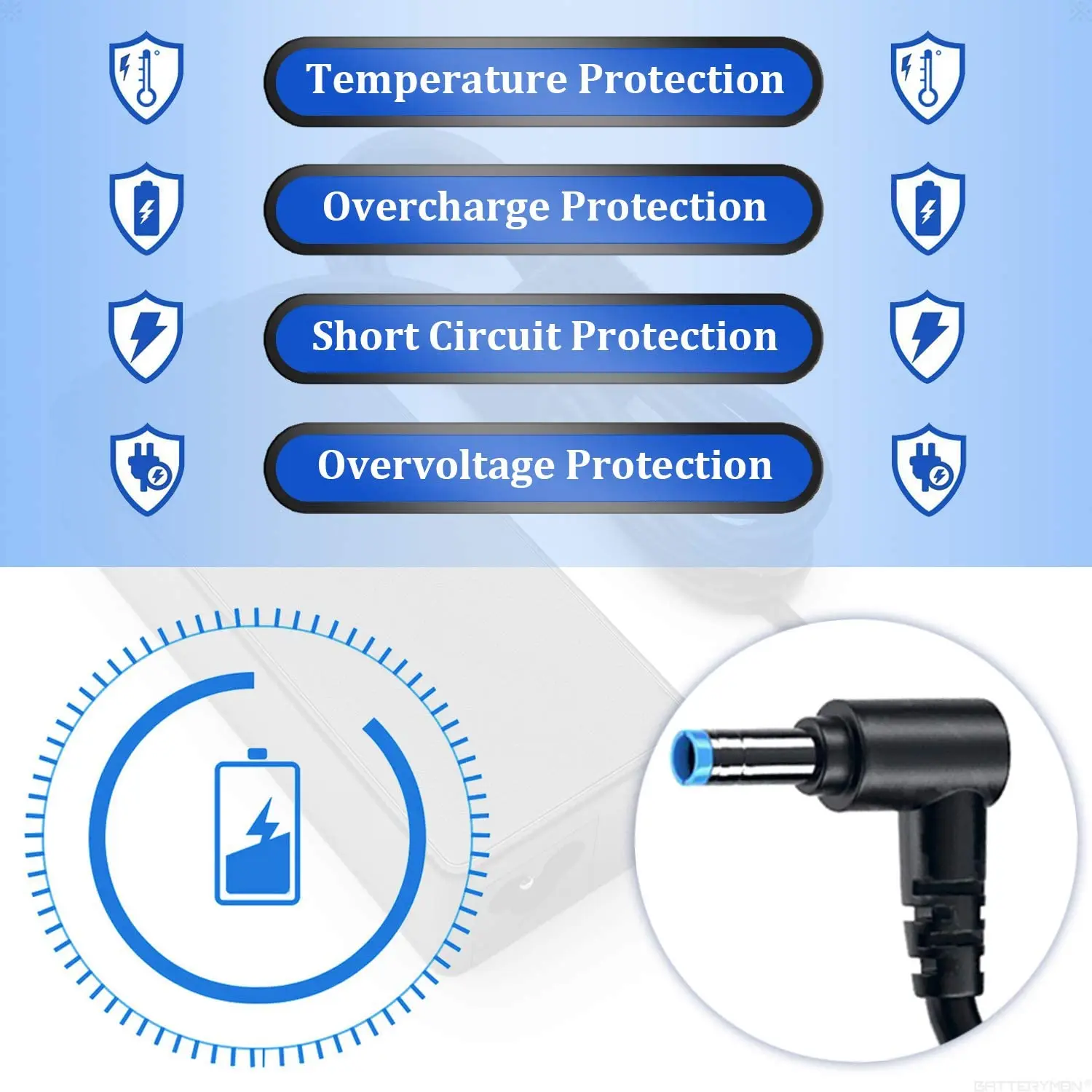 Carregador Adaptador ac para hp Stream Blue Pin 45w 19.5v 2.31a X360 11 13 14 Series Cabo de Alimentação 4.5x3.0 mm Original - Imagem 2