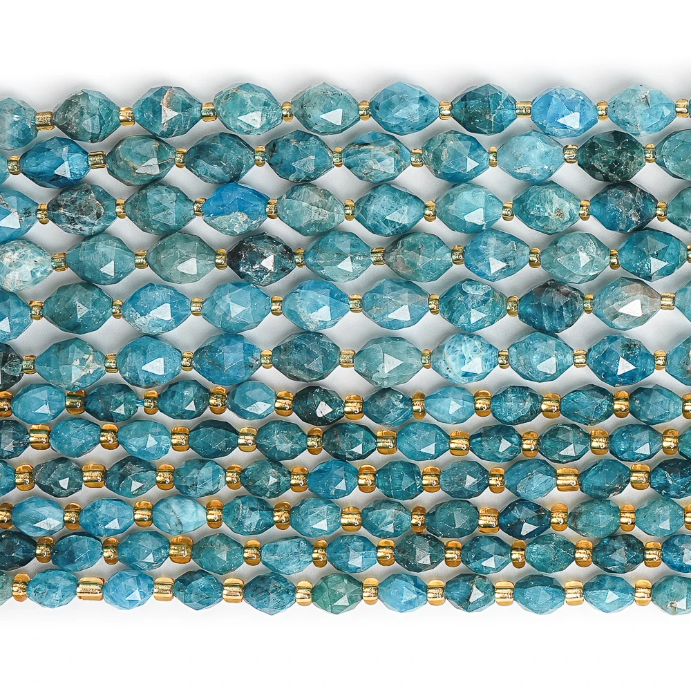 6/8 مللي متر الحجر الطبيعي الأزرق الأباتيت فضفاض خزر عازل لصنع المجوهرات سوار قلادة اكسسوارات الخرز السحر