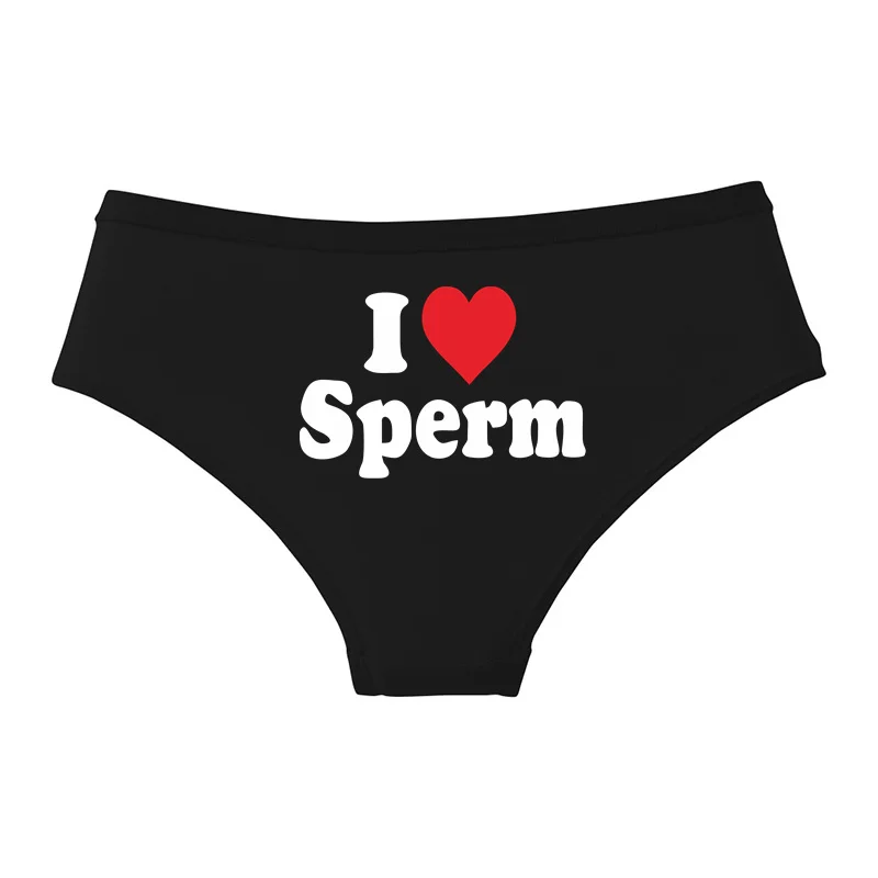I LOVE SPERM Lovely Cotton Underwear For Women Sexy Lingeries Cute Girl Briefs Female Soft Hot Underwear Ladies Underpants