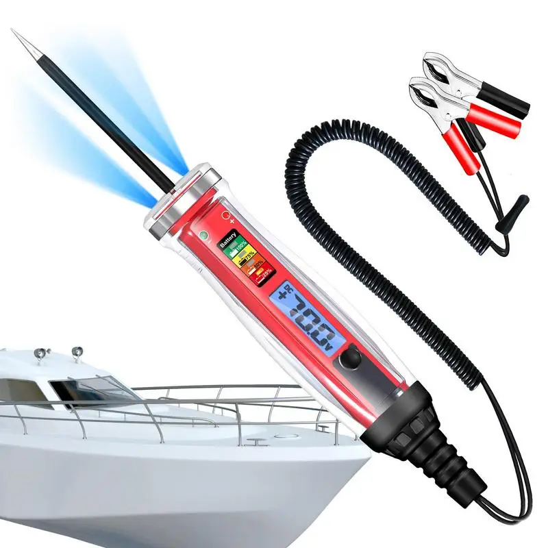 

Auto Bidirectional Voltage Tester Versatile Digital Circuit Tester with LED Light Portable Safe Automobile Electrical Tools