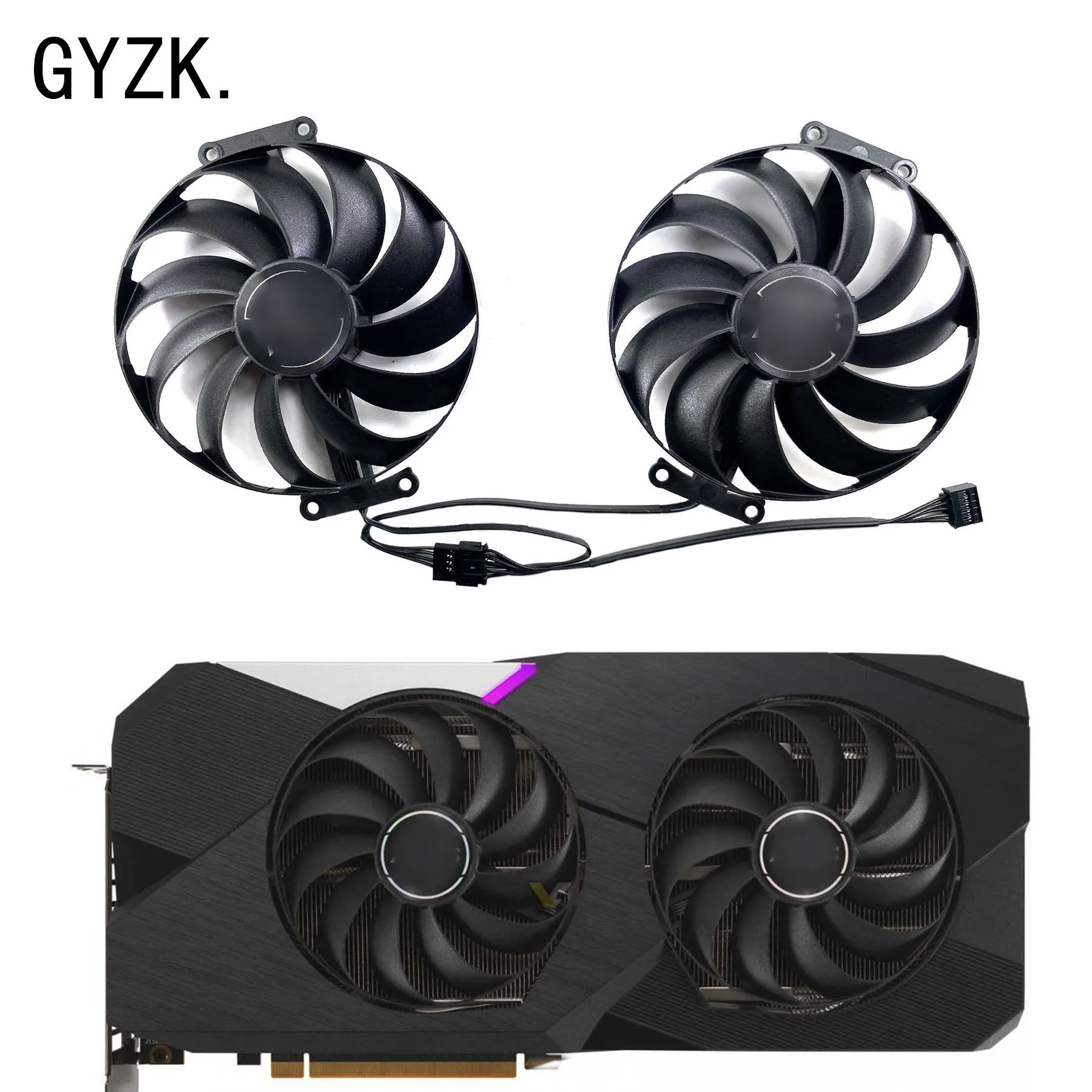 Nuovo Per Asus Radeon Rx6600 6600Xt 6700Xt Doppia Ventola Di Ricambio Per Scheda Grafica