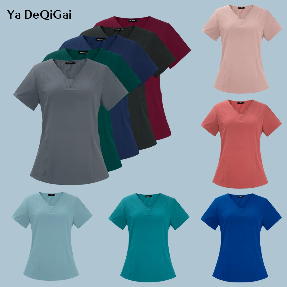 Medical Scrubs Tops for Women Hospital Doctor Nurse