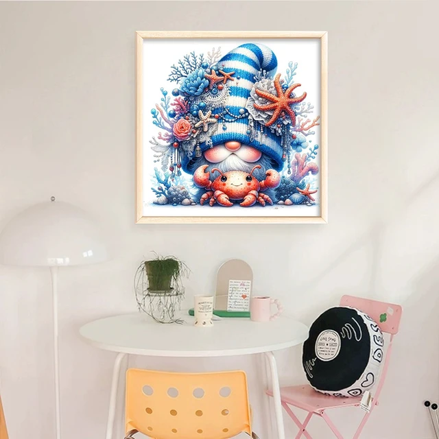 Fil de coton écologique à broder complet 11CT, Kit de point de croix Gnome imprimé, Art 3