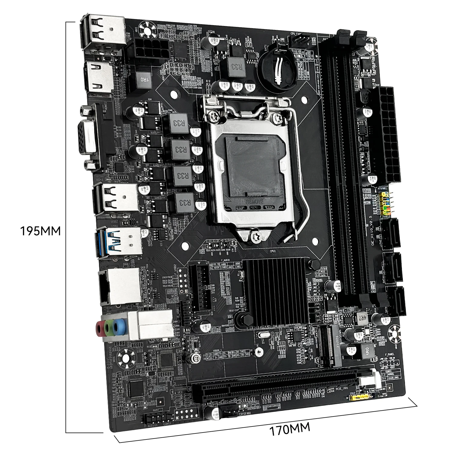 Placa-mãe Processador Lga 1151 Suporte Core 9th Cpu Compatível com Hdmi Vga Ram de Desktop Ddr4 Slot Nvme M.2 Ngff Machinist-h110 - Imagem 3