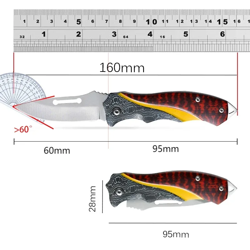 Folding Knife High Hardness Multifunctional Folding Pocket Knife Household Outdoor Hunting Fishing