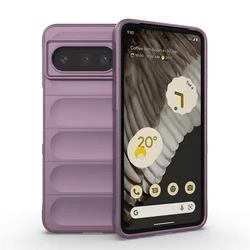 Premium Silicone Shockproof Phone Protector Case - Durable Rubber Cover for Pixel 7 Pro (PURPLE)
