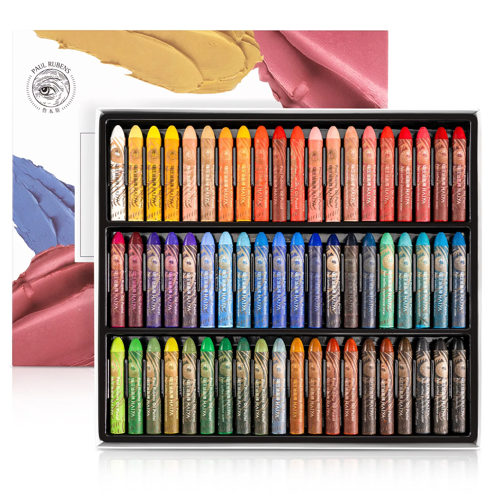 Paul Rubens Oil Pastels, 49 Colors Oilpastel + 2 White Soft and