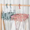 Underwear Hanger Swivel Clothes Hanger Drying Rack With 32 Clips Laundry Clothes Hanger Rotatable Hanger Clothes Drying Racks 2