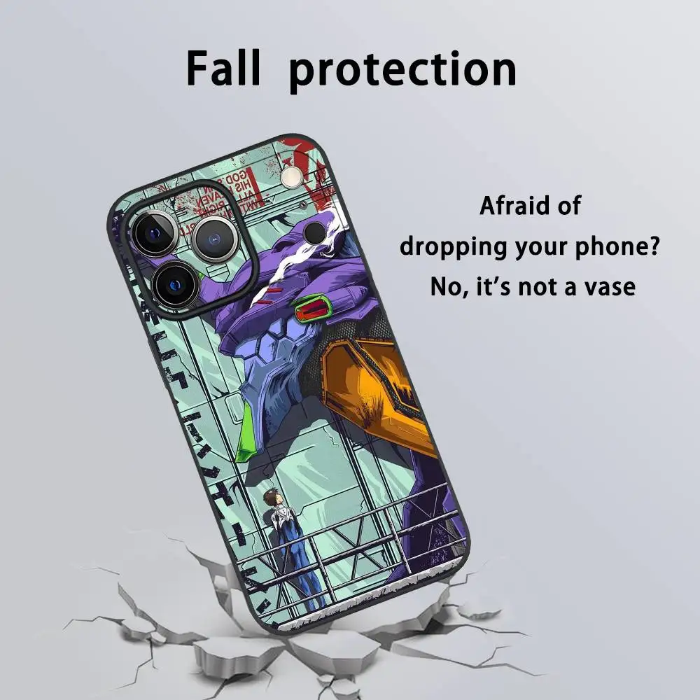 Neon Genesis Evangelion Black Frosted Soft Shell Phone Case