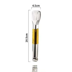 Premium Stainless Steel Kitchen Tongs - Heat Resistant Cooking & Serving Tool for Bread, Pastries, Salads, and Barbecue (12 inches)