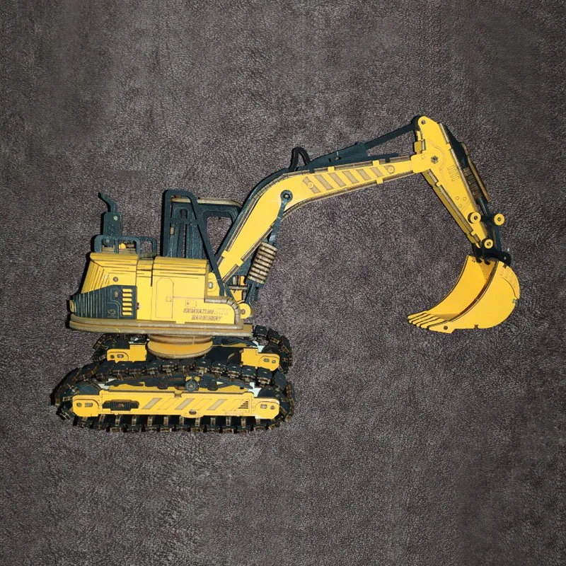 Engineering vehicle toys car models Dump truck Excavator Forklift Bulldozer Road Roller 3D Wooden Puzzle For Kids Adults for komatsu hd785 nzg857 mine truck dump truck transport truck alloy 1 50 scale excavator die cast model toy car