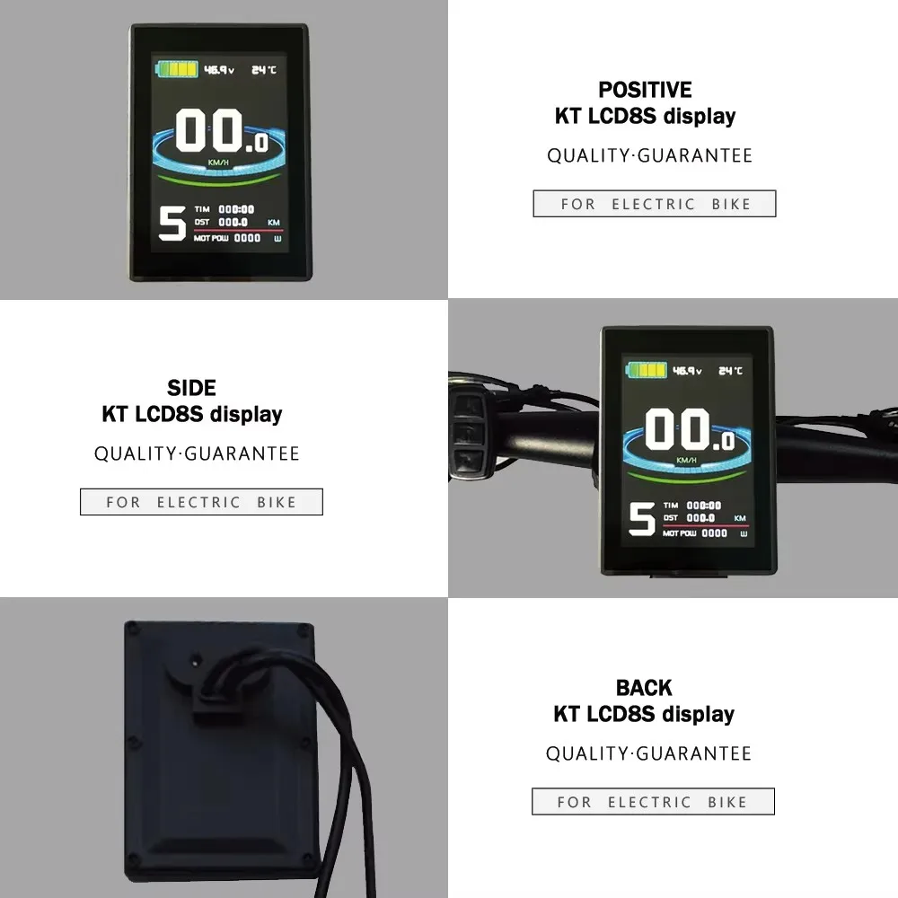 Kunteng 전기 자전거 KT-LCD8S 디스플레이 SM/방수 플러그 다채로운 방수 플러그 다채로운 LCD 디스플레이 Ebike 변환 키트