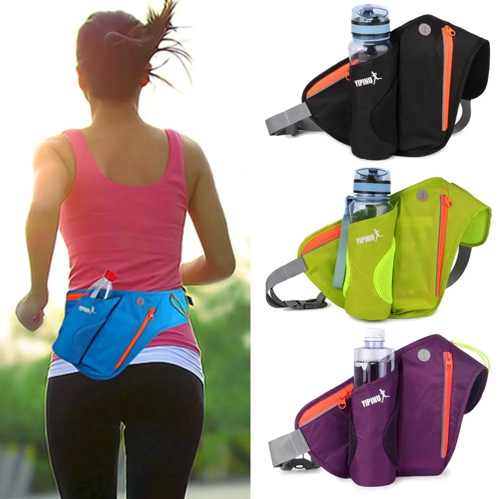 방수 마라톤 트레일 러닝 허리 팩 힙 허리 팩, 단색 스포츠 패니 팩, 전화 가방, 나일론 러닝 벨트 허리 가방 