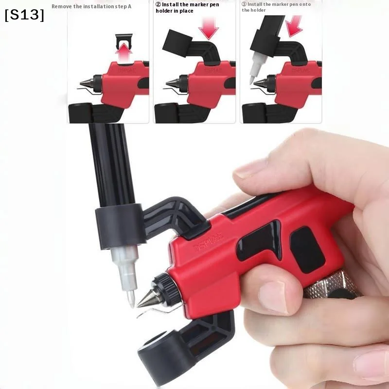 1 세트 0.3mm/0.5mm 수성 페인트 에어브러시 PT-AB 노워시 에어브러시 마커 펜 모델링용 에어브러시 퀵 페인트 체인지[S13]