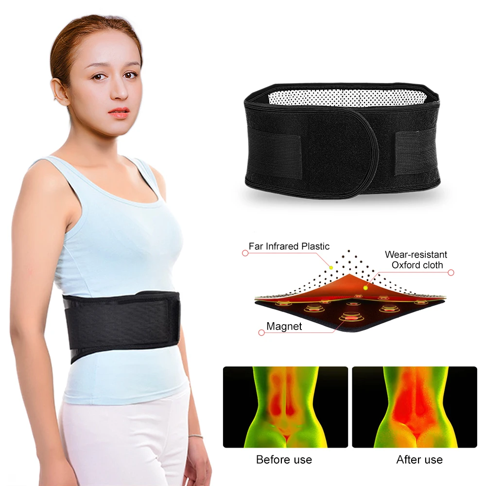 Self Heating Lower Back Supports Magnetic Therapy Lumbar Waist Bandage Back Waist Belt Tourmaline Brace Support Belt Band
