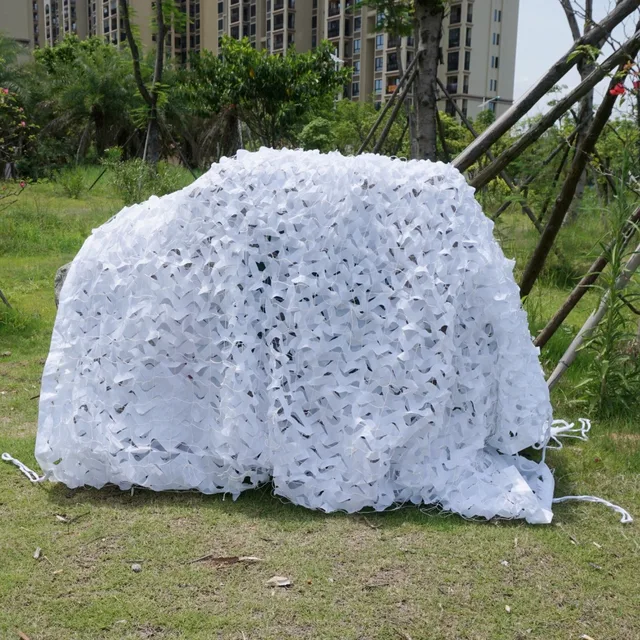 2Mx3M Tiszta, Fehér Katonai Álcázási Háló Camo Borítóval A Szabadtéri Napfényvadászat Kempinghez - Image 4