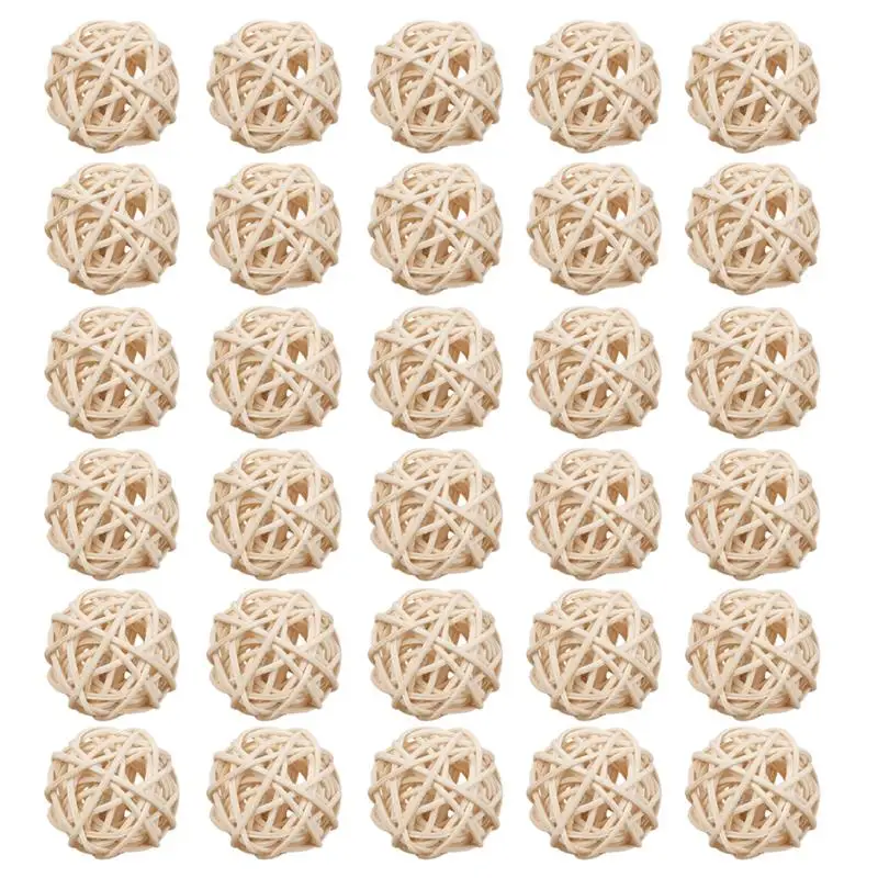 

30pcs 3cm Aromatherapy Rattan Pendant Home Aromatherapy Rattan Ball Handmade Hanging Ornaments Aromatherapy for Home