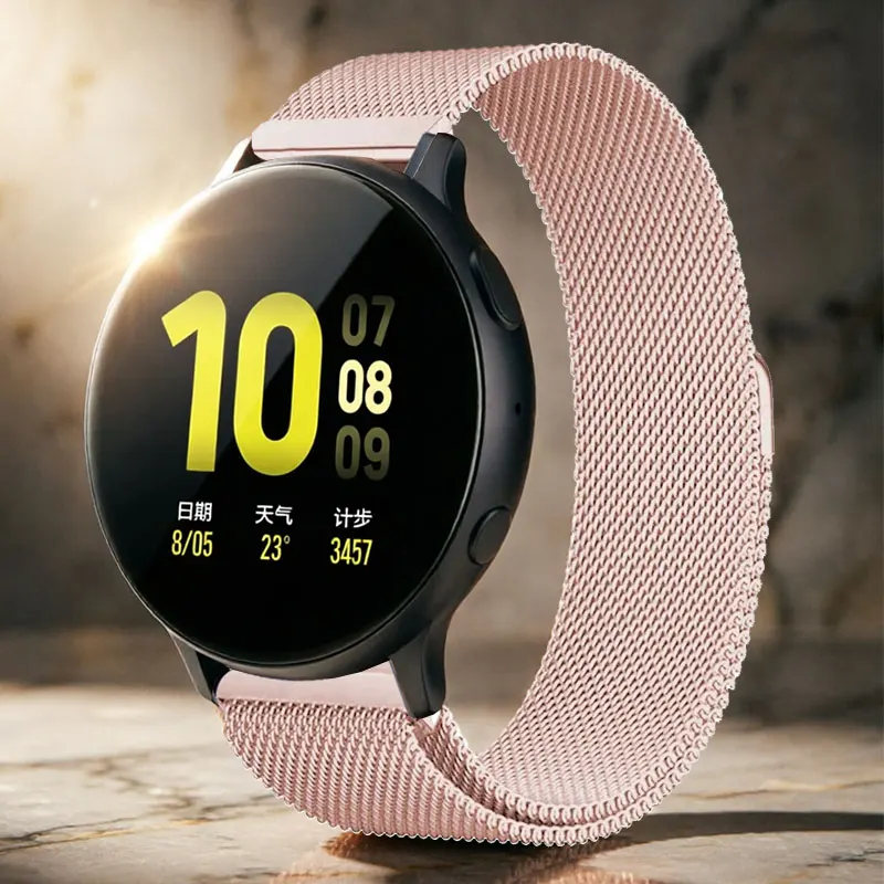 Universal 20mm/22mm Magnetic Smartwatch Bracelet Strap - Sleek Design