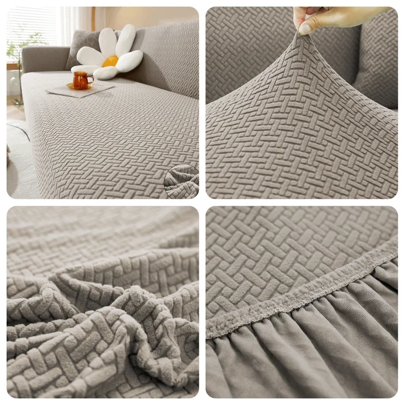 Thick Jacquard Sofa Cover for Living Room Elastic Sofa Cover for Sofa L-shaped Corner Sofa Cover 1/2/3/4 Seater Sofa Cover 6